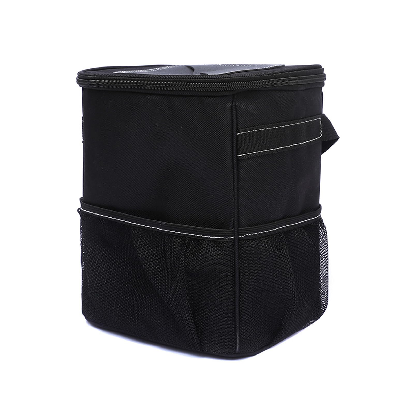 Eidoct Women's Black Car Bin 1Pcs, Multipurpose Portable Car Garbage Bin With Lid And Storage Pockets, Leak-Proof Car Interior Bin For Tidy Use, Foldable And Waterproof Car Accessories For Interior, Adjustable Straps