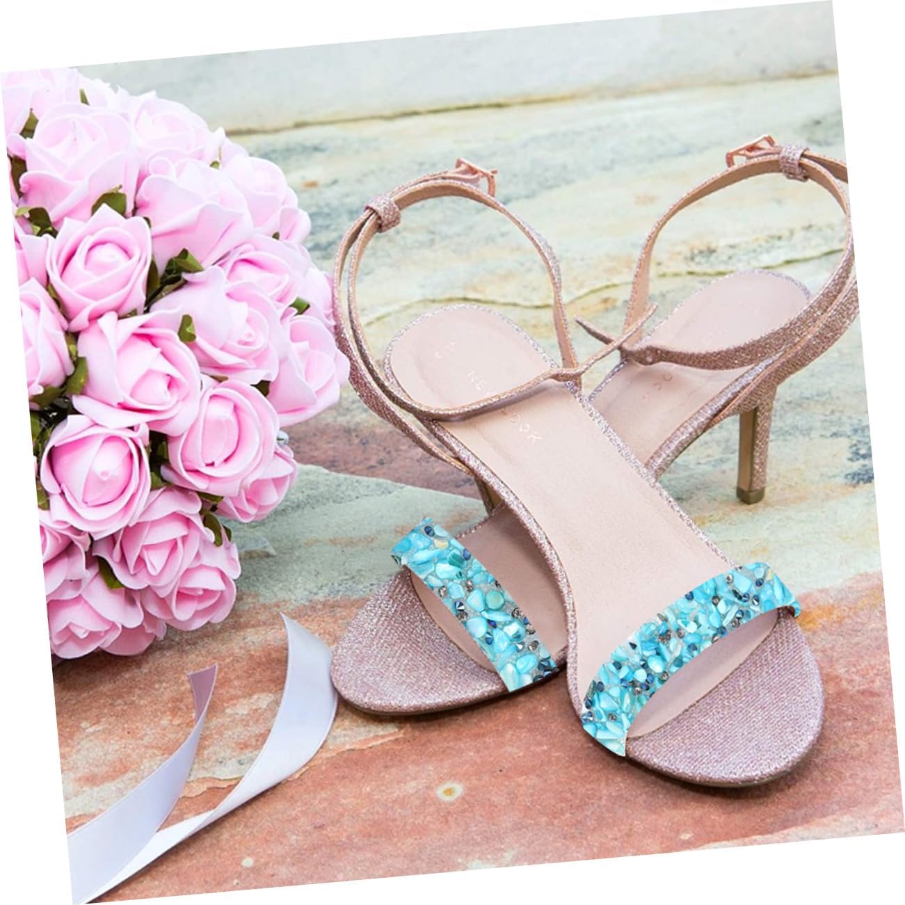 Rhinestone Beaded Iron Applique Chain Material for Clothing Handbags Shoes Crafts Non-Fading Easy Application