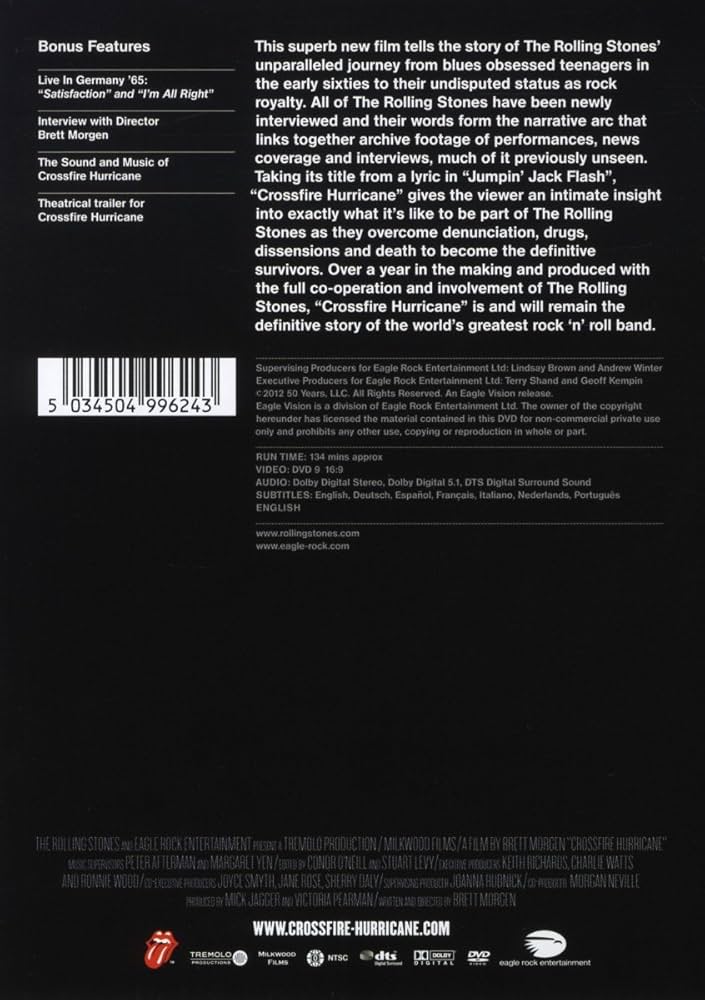 The Rolling Stones - Crossfire Hurricane: Amazon.ca: Movies
