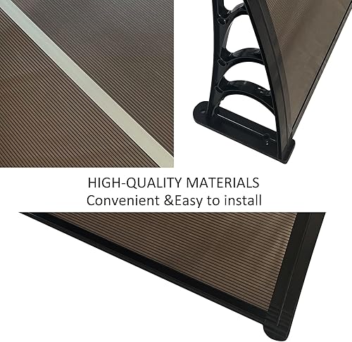 Miniatura 5 de Panana Toldo para puerta, toldo para exteriores, ventana de 120 x 40 pulgadas, toldo para jardín, patio, porche, cubierta de refugio para lluvia,