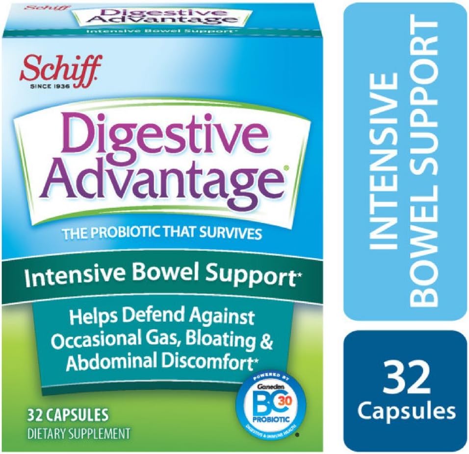 Digestive Advantage Intensive Bowel Support, 32 Capsules (Pack of 2)