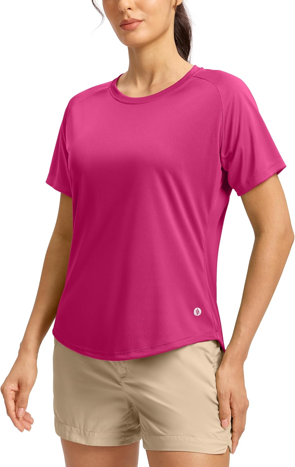 SANTINY Women's Short Sleeve Shirts UPF 50+ Sun Protection Moisture Wicking T-Shirts Hiking Athletic Workout Tops for Women