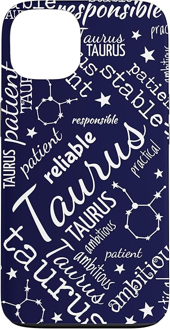 Taurus Zodiac Sign Astrology Night Sky Dark Blue Pattern Case for iPhone 13