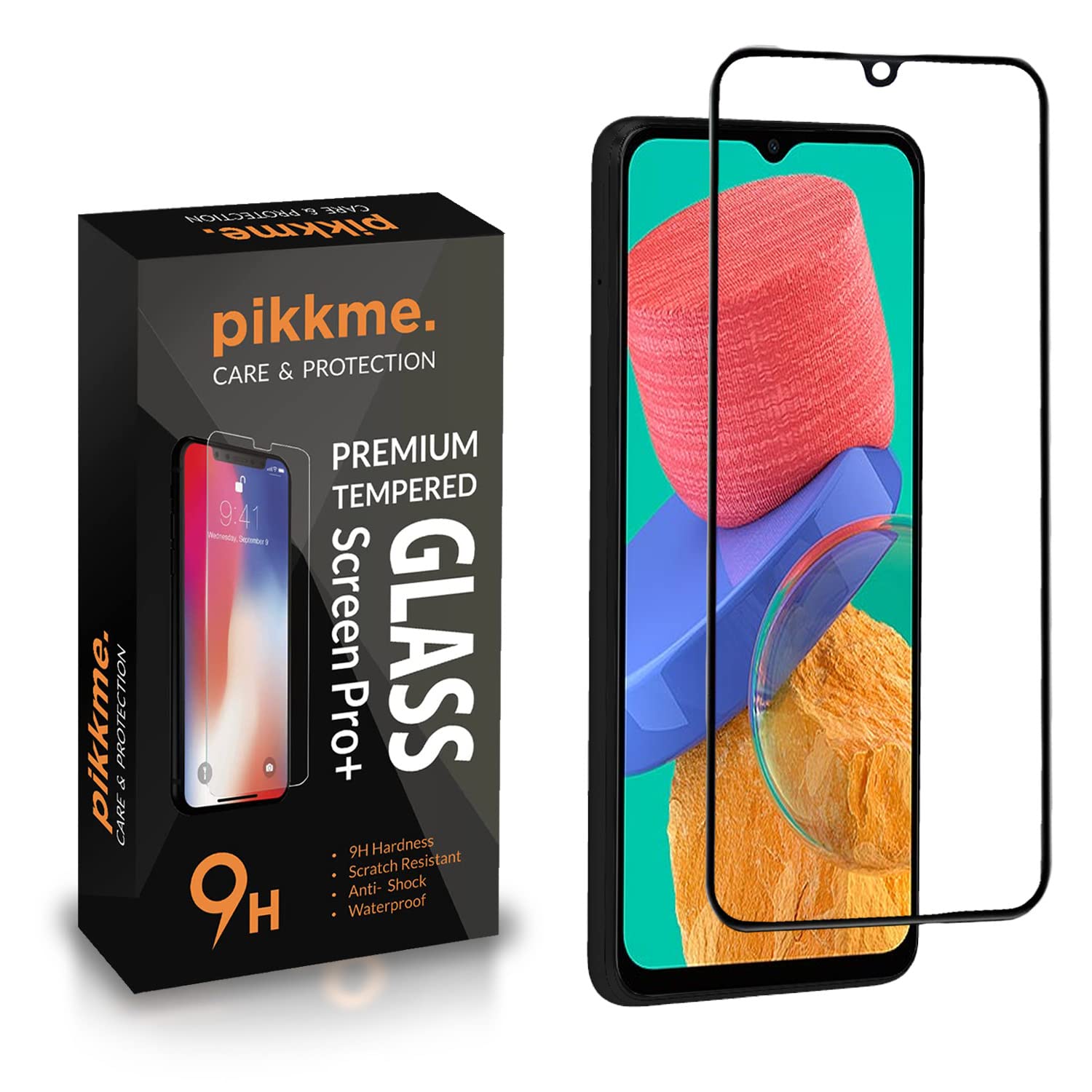 Pikkme Tempered Glass Screen Protector for Samsung Galaxy M33 5G Edge to Edge Coverage with Easy Installation kit Black (B0BGDQ164H) Amazon Price History, Amazon Price Tracker