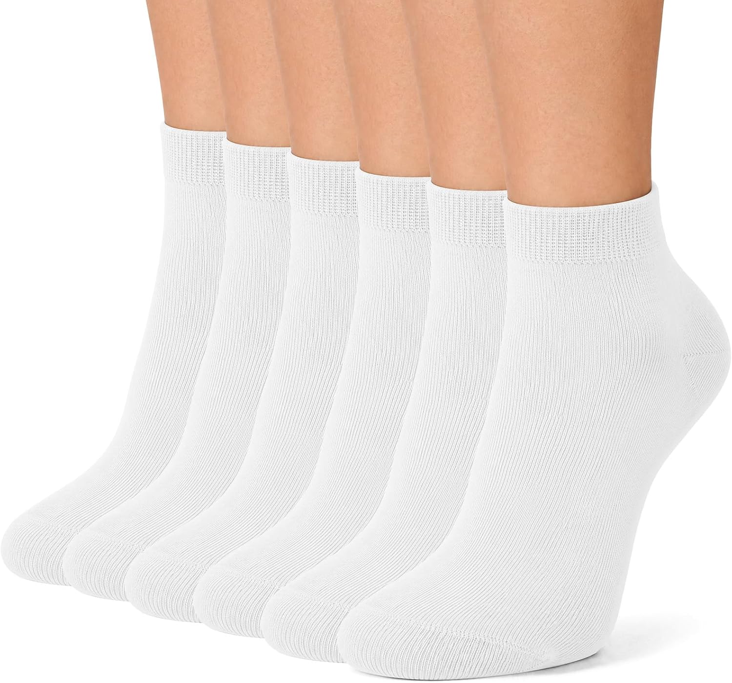 NIASOUL Cotton Ankle Socks for Women, 6 Pairs Lightweight Breathable Low Cut Socks for Sneakers, Soft Casual Socks