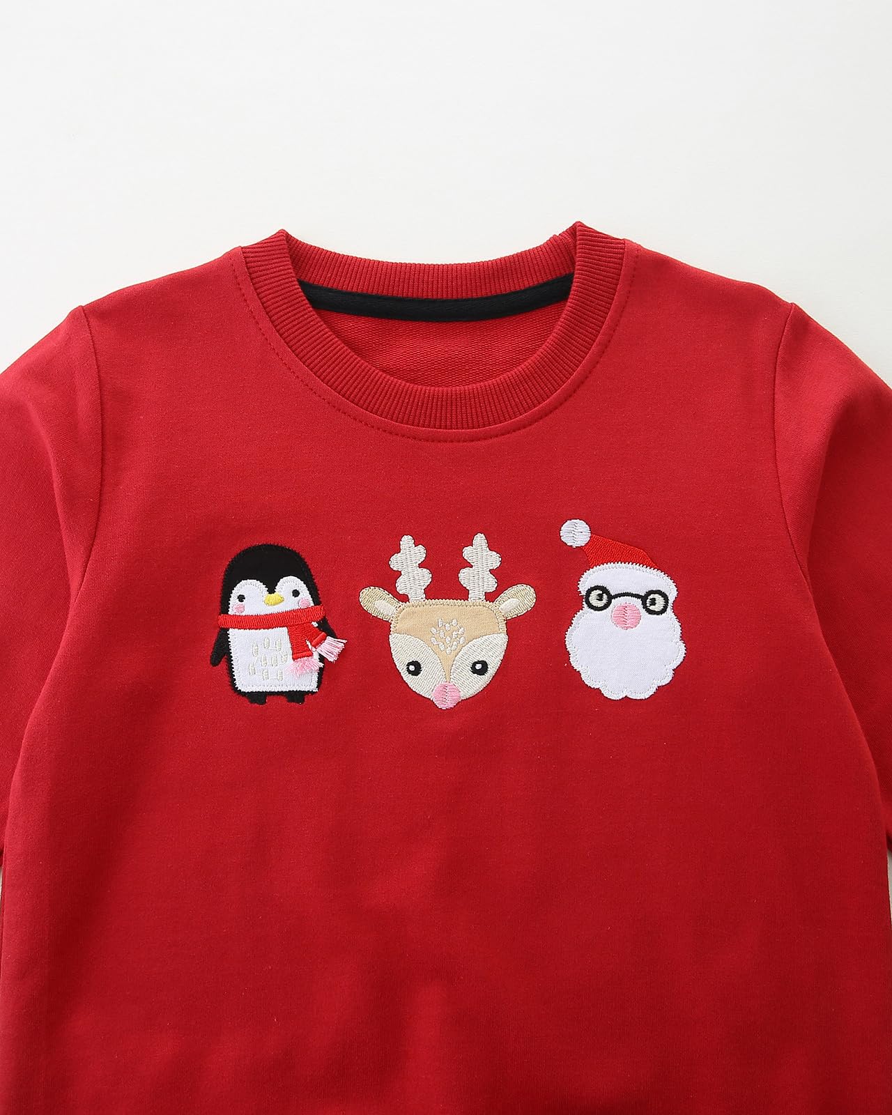 Sudaderas Niña Navidad Sweatshirt Manga Larga 100% Algodón Camiseta sin Capucha para Niñas 1-7 Años