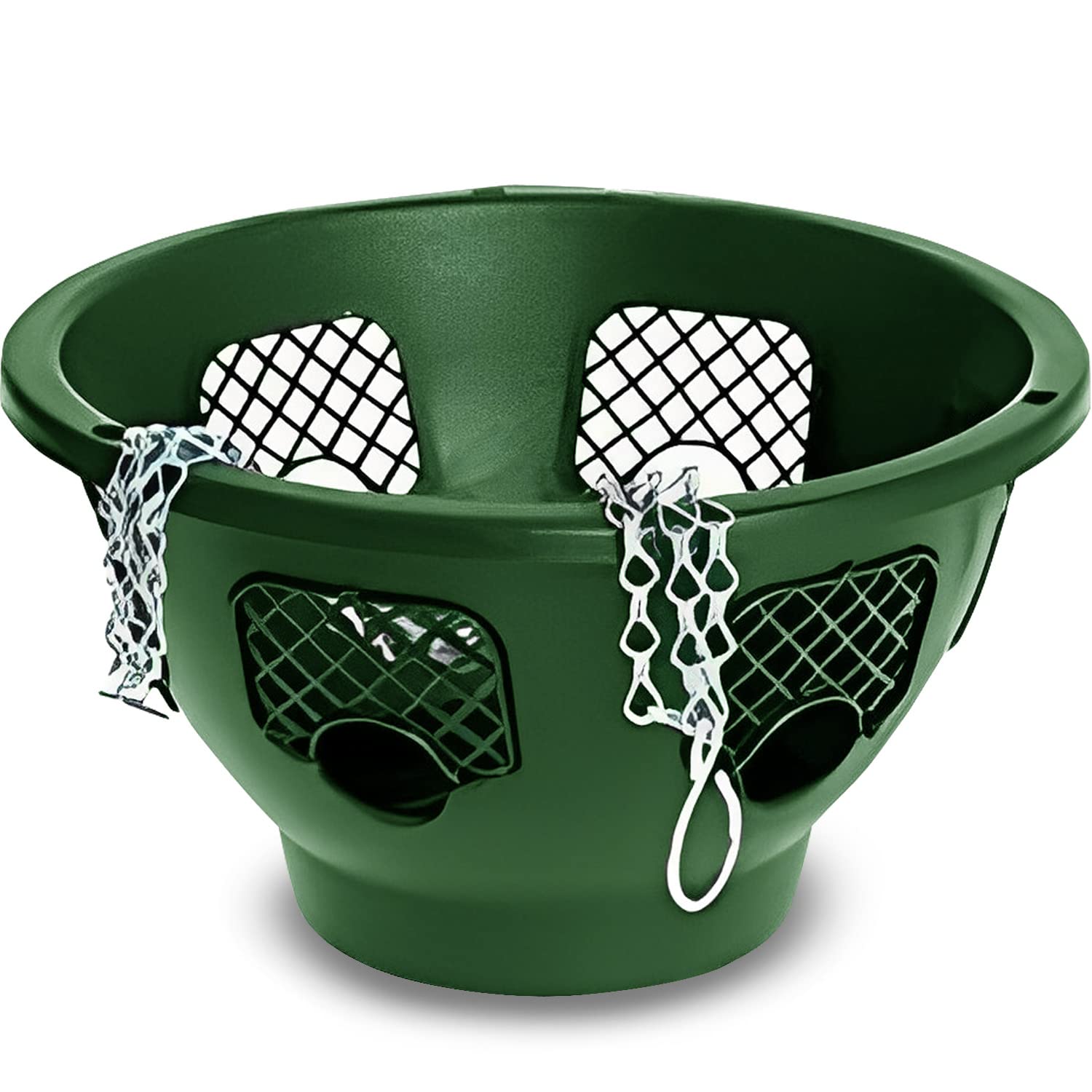 Easy Fill Set of 1 Hanging Basket - Original Easy Fill Hanging Plant Pots - 12 Inches Green Hanging Planters for Balcony, Indoor, or Outdoor - Plastic Hanging Basket for Herb, Flowers, or Plants