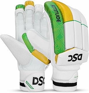 Intense Attitude Leather Cricket Batting Gloves, Mens Right (Red Purple)