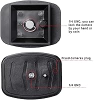 Vista 6 de Weewooday 2 piezas de 1.693 in trípode placa de montaje trípode placa de liberación rápida cámara adaptador de reemplazo para equipo de fotografía