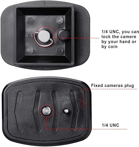 Miniatura 6 de Weewooday 2 piezas de 1.693 in trípode placa de montaje trípode placa de liberación rápida cámara adaptador de reemplazo para equipo de fotografía