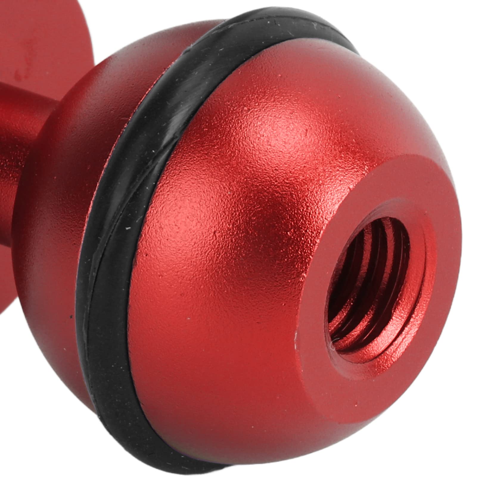 Akozon Unterwasser-Kugelarmadapter Tauchlampe Kugelkopf Anodisieren von Harter Beschichtung von Aluminiumlegierungen Kleiner, Leichter, Langlebiger Tauchtaschenlampen-Kugelkopf(rot)