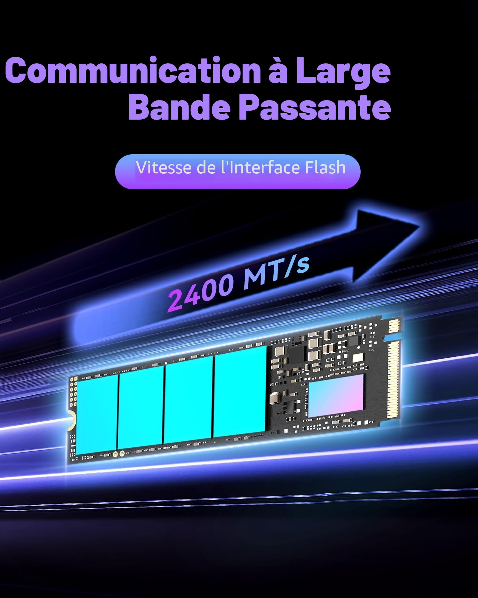 Acer Predator GM7 2 to M.2 NVMe SSD PCIe 4.0 – Vitesse de Lecture Jusqu’à 7 400 Mo/s – Disque Interne Professionnel – Stockage Gaming Compatible PC, Ordinateur Portable et PS5.