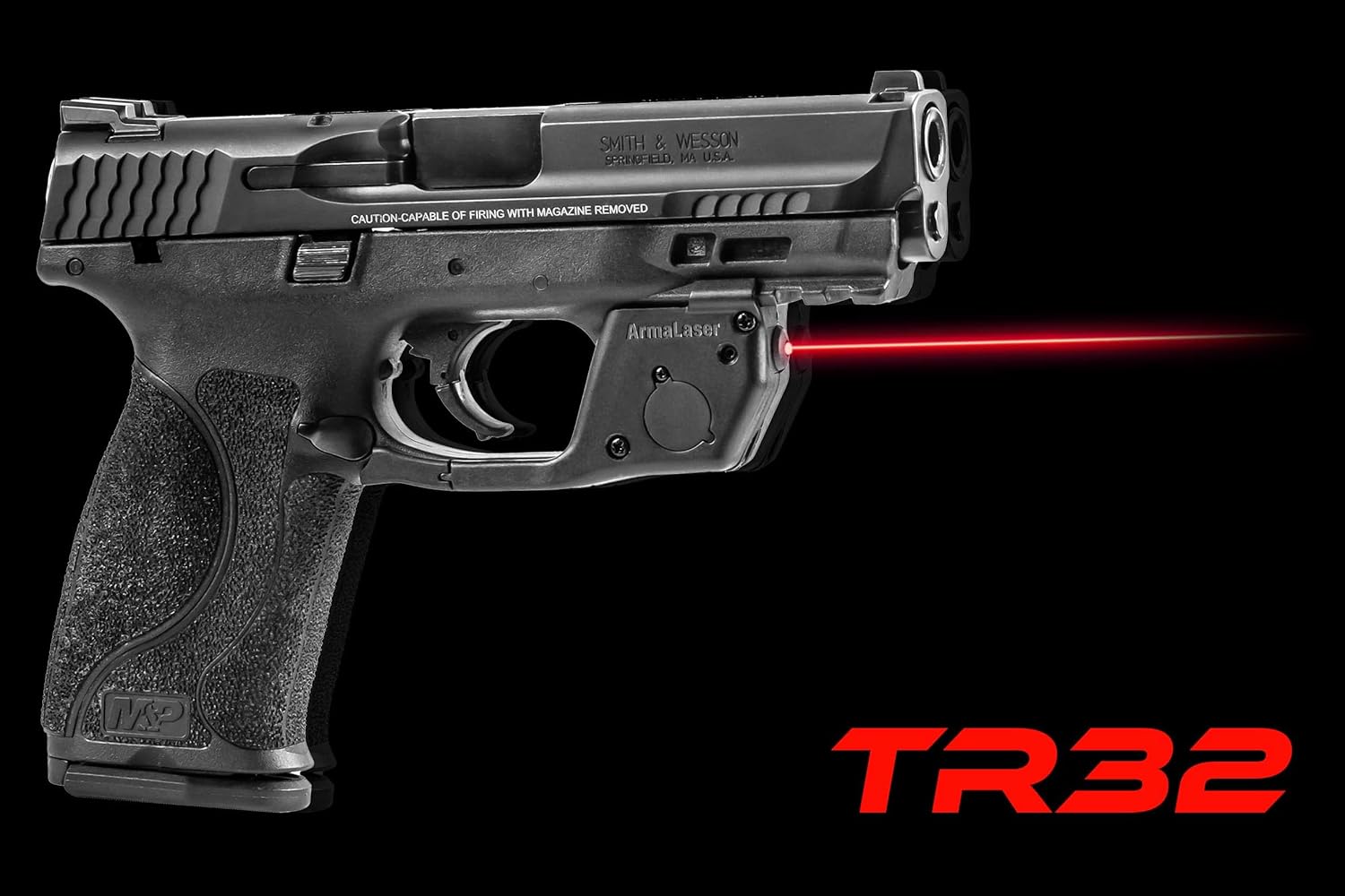 ArmaLaser TR32 Designed to fit S&W Smith and Wesson M&P Ultra Bright Red Laser Sight with GripTouch Activation (NOT for EZ, .22 or Shield)