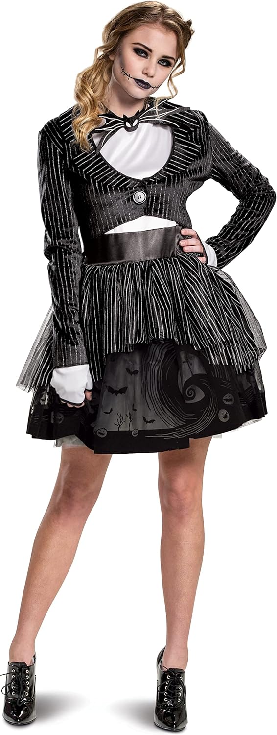 Disguise Disney The Nightmare Before Christmas Jack Skellington Tutu Adult Costume, Black, Large (12-14)