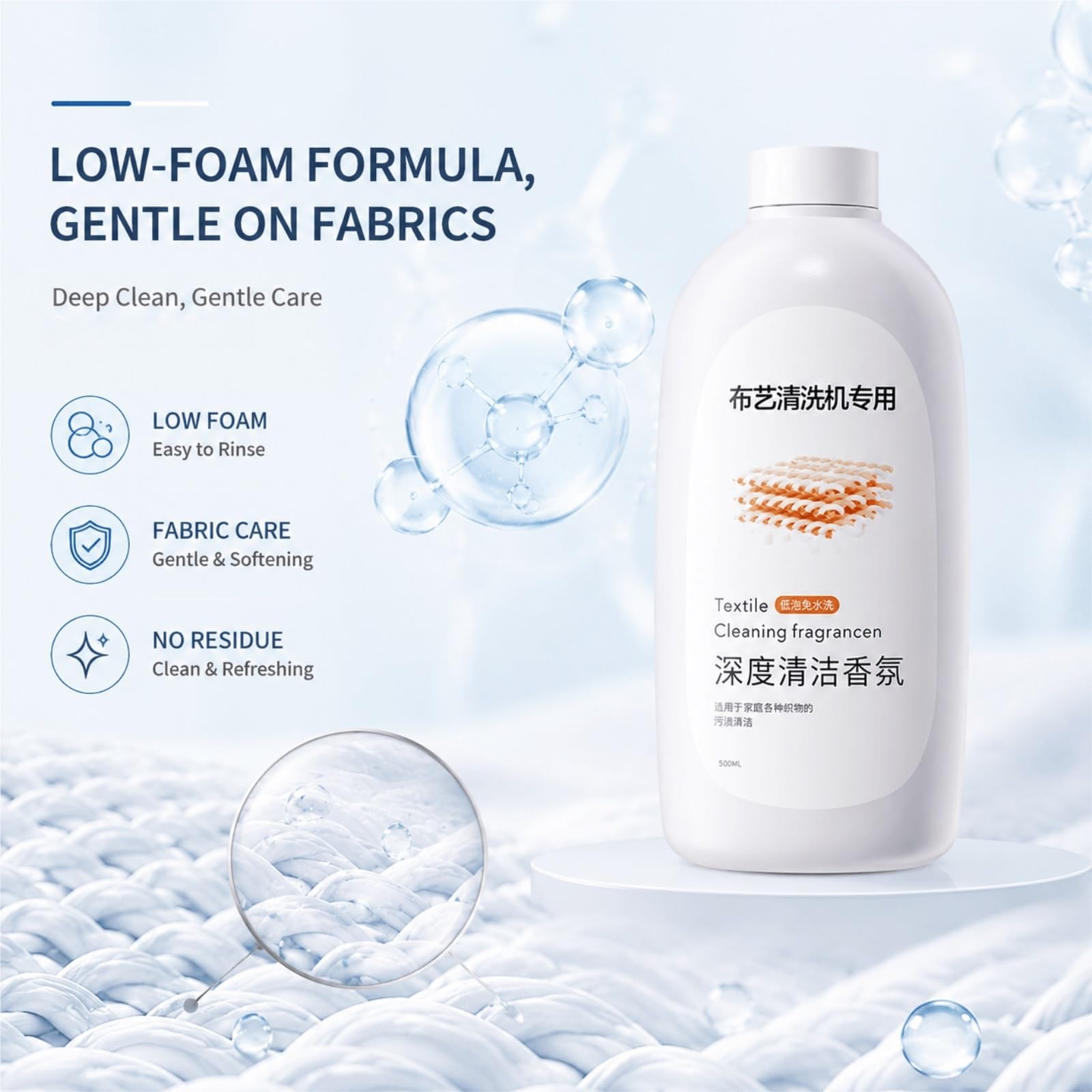 Compatible con UWANT Solución Limpiadora for Alfombras Portátil, 500mlX3, Fórmula Baja Espuma, Sin Residuos, Elimina Varias Manchas en Tejados del Hogar