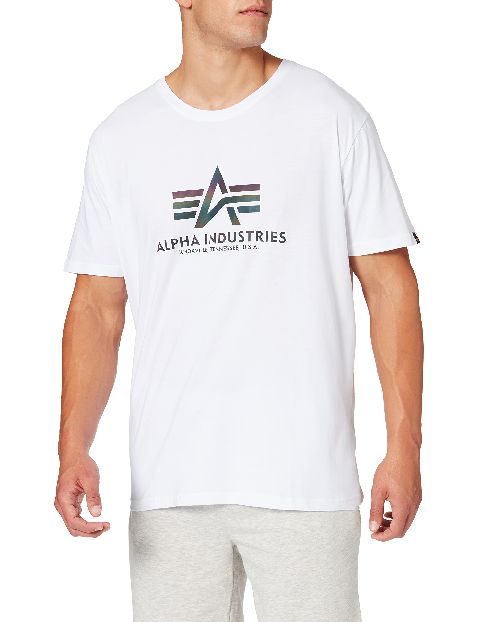 ALPHA INDUSTRIESMen's Basic T Rainbow Ref. T-Shirt
