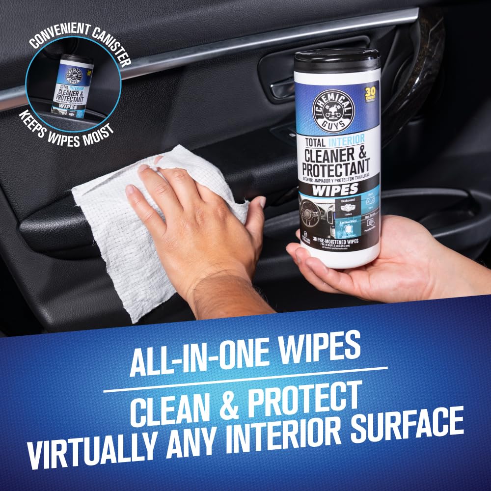 Chemical Guys Canister Wipes - VRP Total Car Interior Cleaner Protectant Great for Cars Trucks SUVs RVs More — view 2