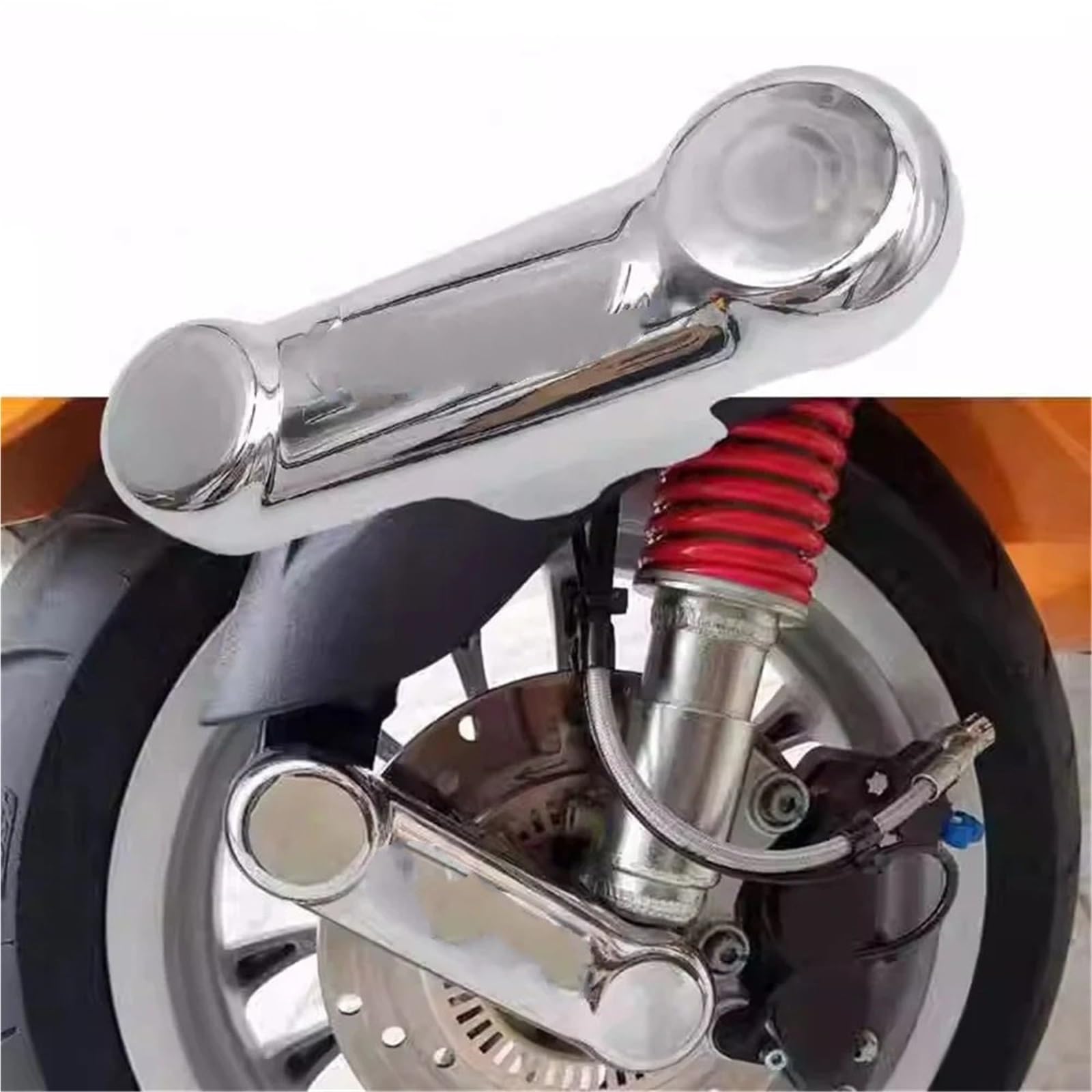 Osłon Zacisku Hamulcowego Pasuje do motocykla Vespa Primavera Sprint 150 GTS GTV 300 Osłona wahacza przedniego koła Osłona tarczy hamulcowej Dekoracyjna Tarczy(White)