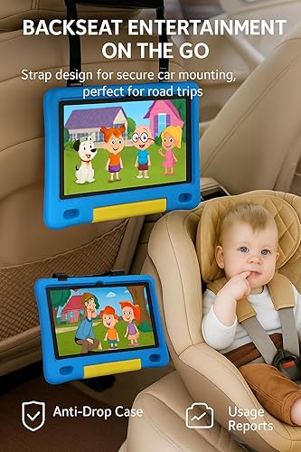 Miniatura 4 de NOBKLEN Tablet infantil de 10.1 pulgadas con funda a prueba de golpes  Android 14, 64 GB+8 GB de RAM, batería de 12 horas  Control parental, Google