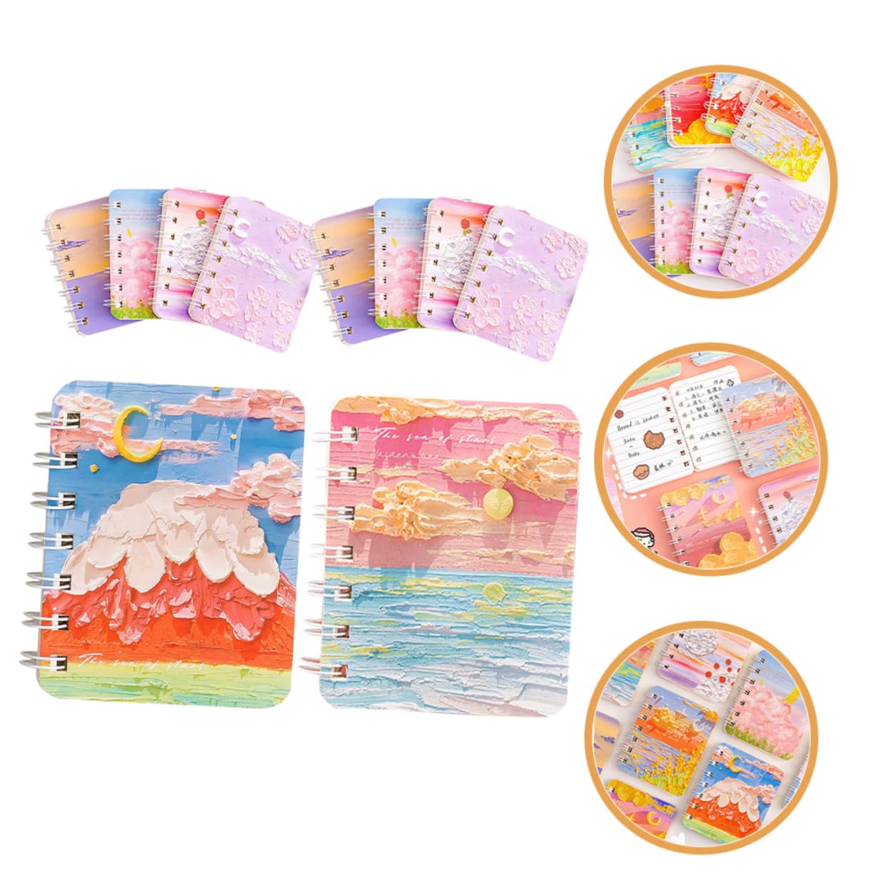Housoutil 4 Pezzi Quaderni Spirale Colorati per Studenti e Teenager Taccuini per Pianificazione Casual Confezione