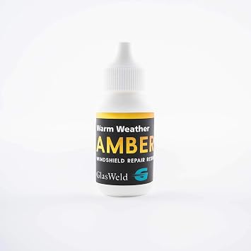 Glas Weld 30 ml Warm Weather Windshield Rock Chip Repair Resin, Professional Windshield Repair Thicker Resin Liquid Clear