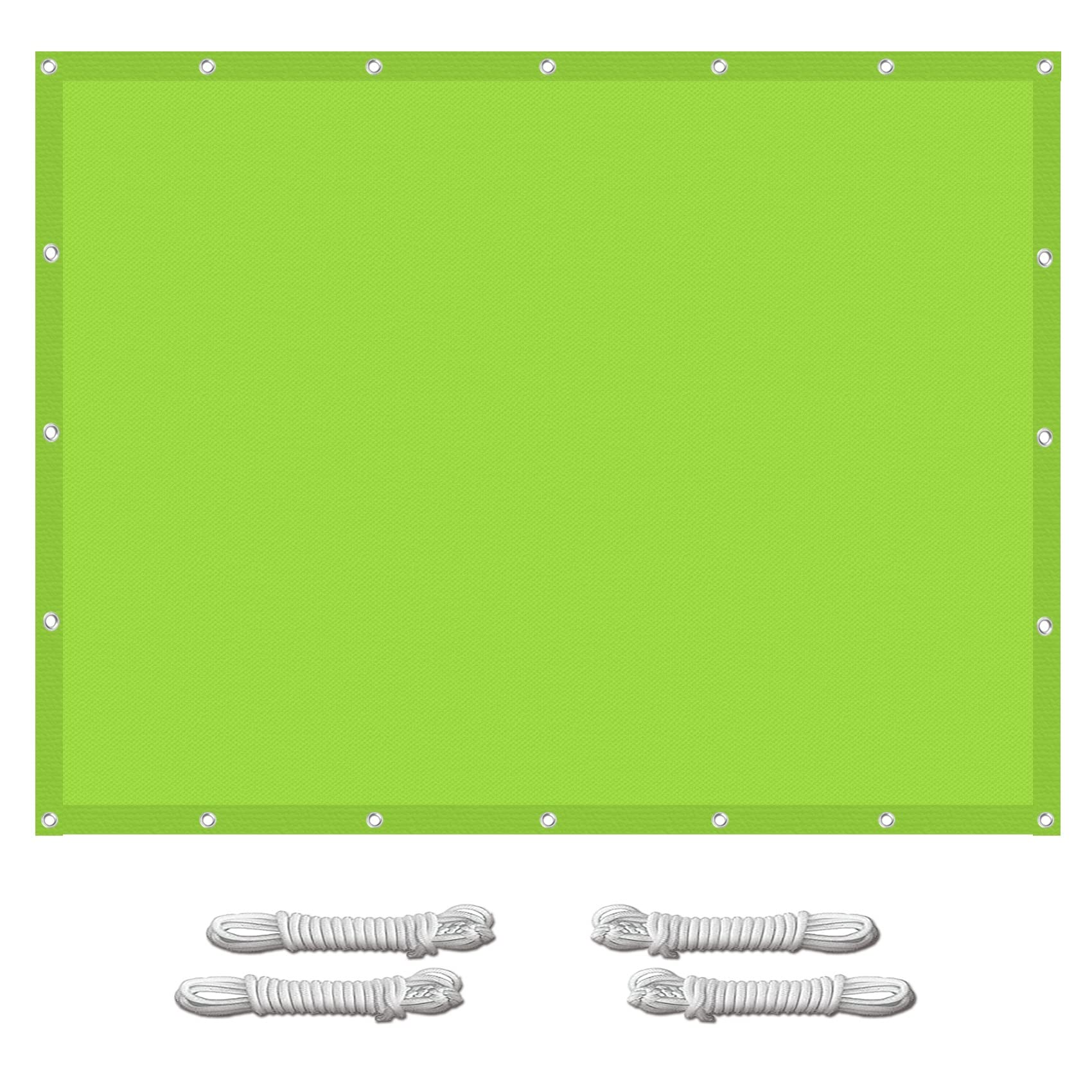 Voile d'ombrage imperméable extérieur et toile PES vert tendre pour cour