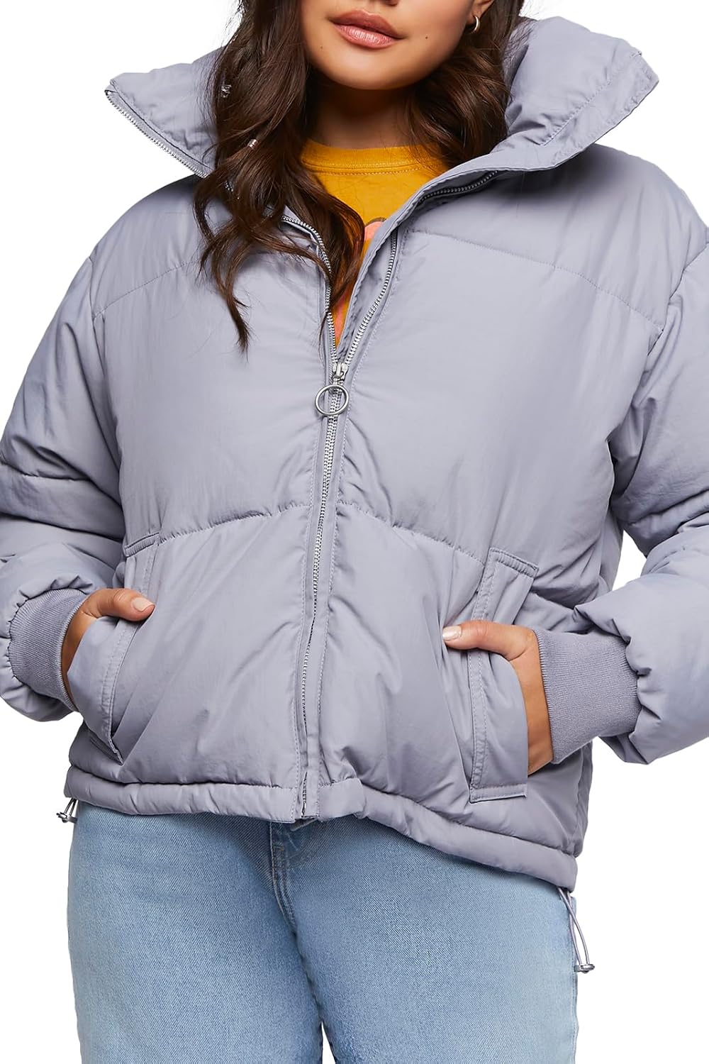 Forever 21 womens Quilted Puffer Jacket