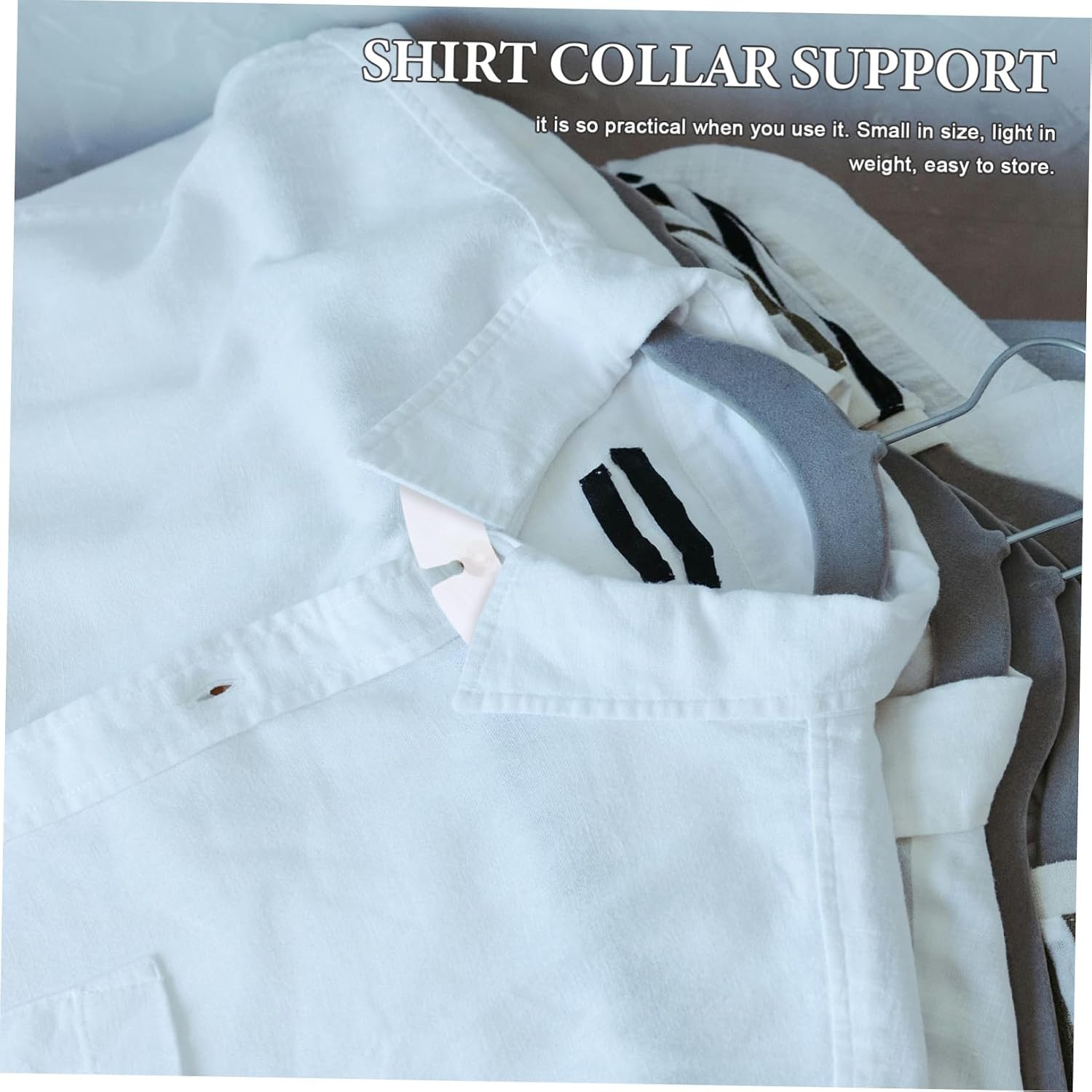 100pcs Shirt Collar Supports for Men and Women Transparent Plastic Collar Stays for Dress Shirts