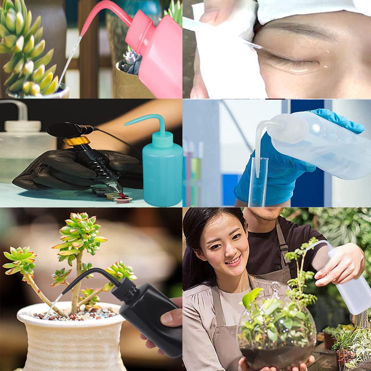 Bottiglie Spremibili Da 150 Ml Con Imbuti - Set Per Giardinaggio, Laboratorio E Casa, Antigoccia - Foto 9