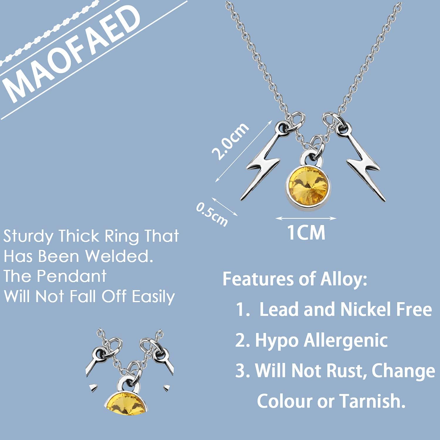 MAOFAED Anime Manga Series Gift Manga Necklace Anime Lover Jewelry, Thunder Necklace