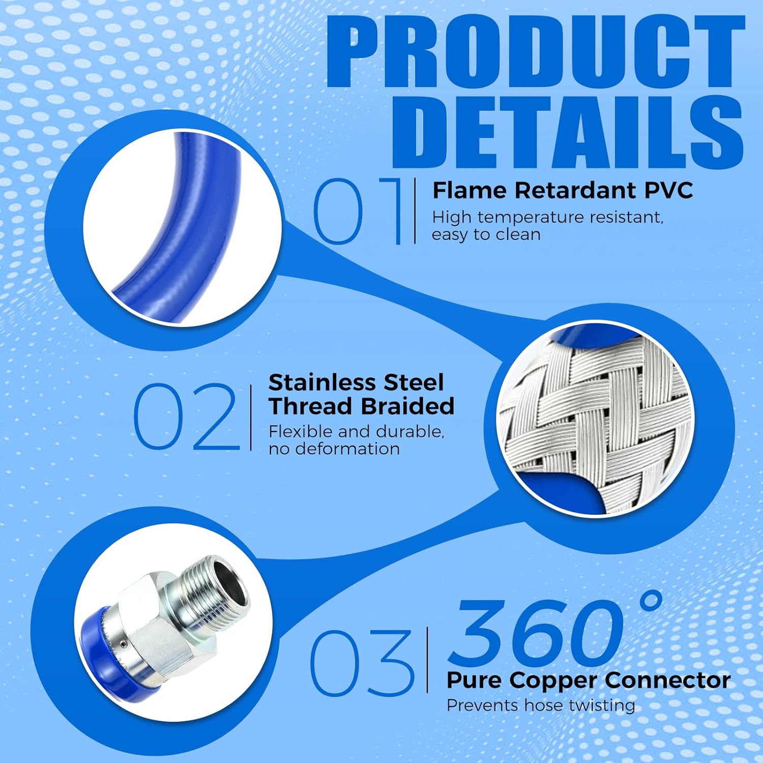 1675KIT48 Safety System Kit - 48" Mobile Gas Connector Hose Kit with 3/4" Quick Disconnect, Full Port Valve & Restraining Devices | 3/4" Id Natural Gas Flex Line Hose for Kitchen Equipment
