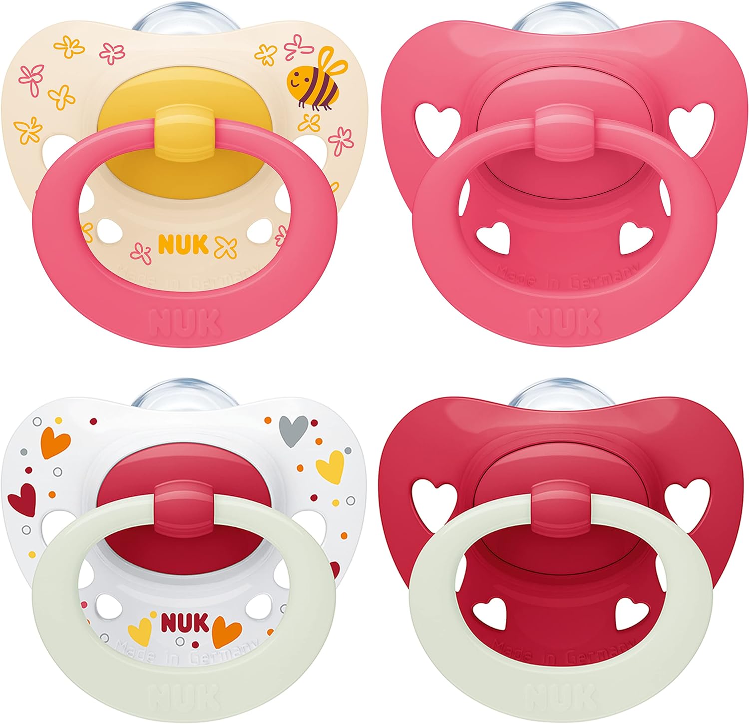 NUK Signature Day & Night Baby Dummy 1836 months Soothes 95 of Babies HeartShaped BPA