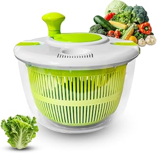 XGDVBVM 5L Salad Spinner - Large Vegetable Fruit Dryer Lettuce Spinner for Pasta Greens Easy Clean