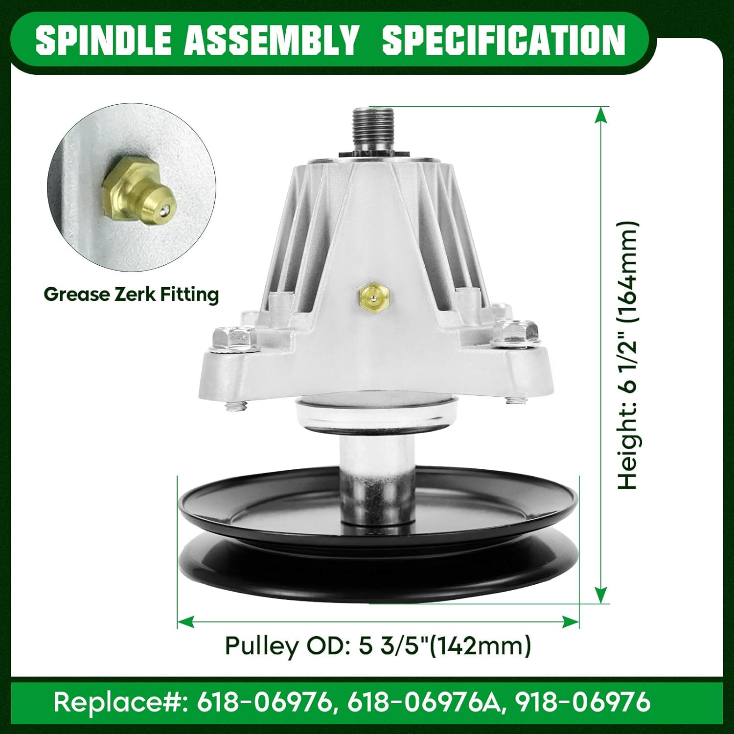 XT1-LT42 Mower Deck Rebuild Kit Replaces Spindle Assembly Fits for MTD 618-06976, 618-06976A, Blade 742-04308, 742-04312, 742-0656, Length 100'' Belt 754-05021, 954-05021