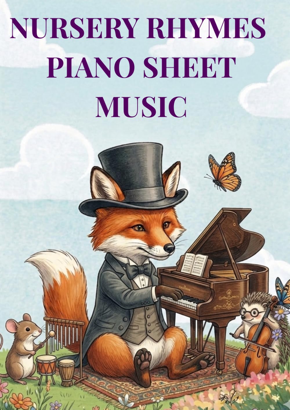 nursery rhyme piano sheet music: Selection of famous easy piano nursery rhymes arranged for beginners