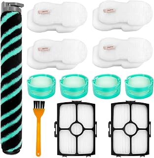 HZ4002 Replacement Filters for Shark HZ4002 & HZ4001AMZ Corded Stick Vacuum, 12PCS Accessories Kit 4x Foam & Felt Filter 4x Odor Neutralizer Cartridge 2x Filters 1x Main Brush 1x Cleaning Brush