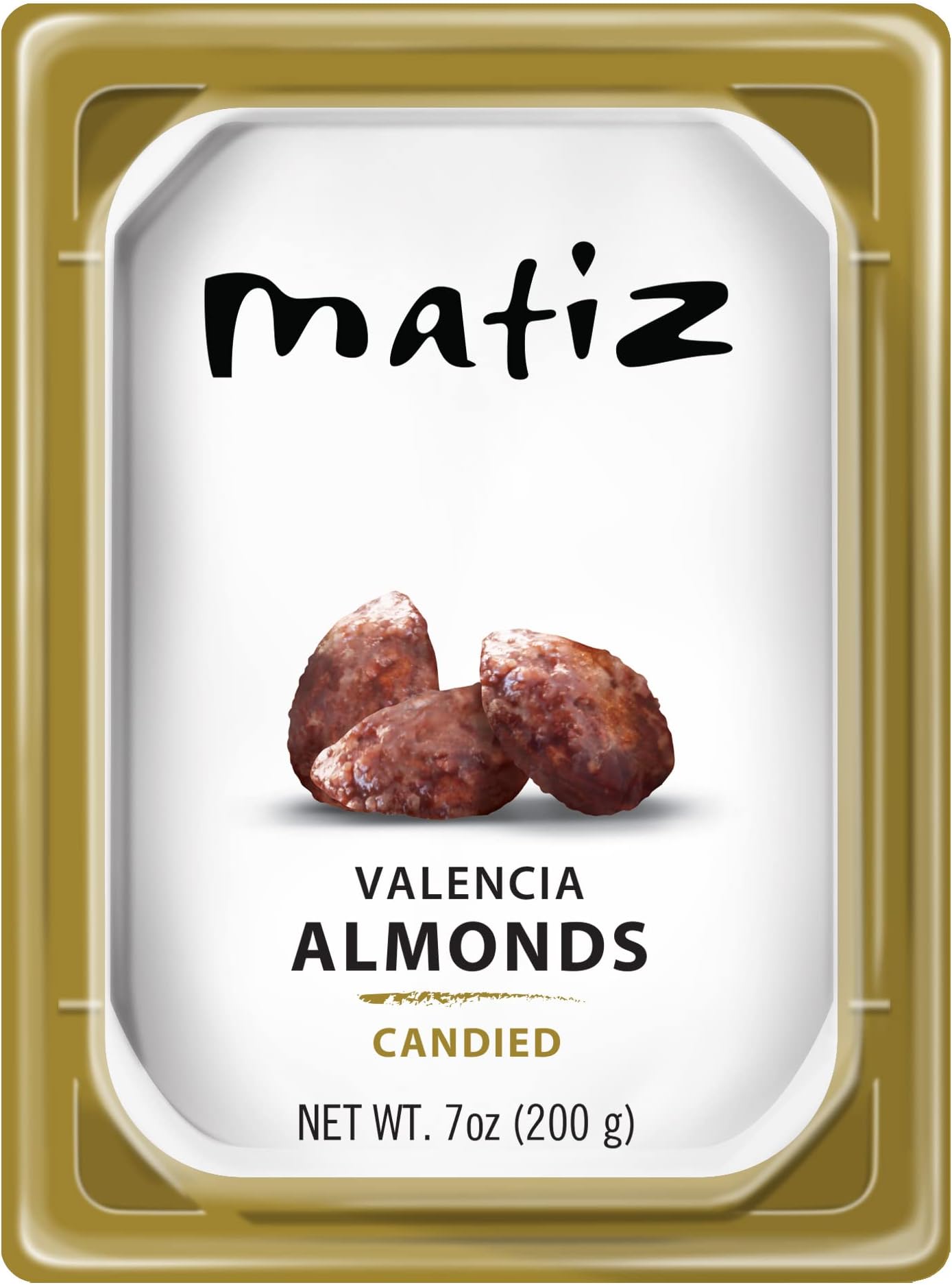 Matiz Valencia Almonds Candied | Spanish | Natural | Artisanal | 7oz/200g | (1 Pack - 200g, Valencia Candied)