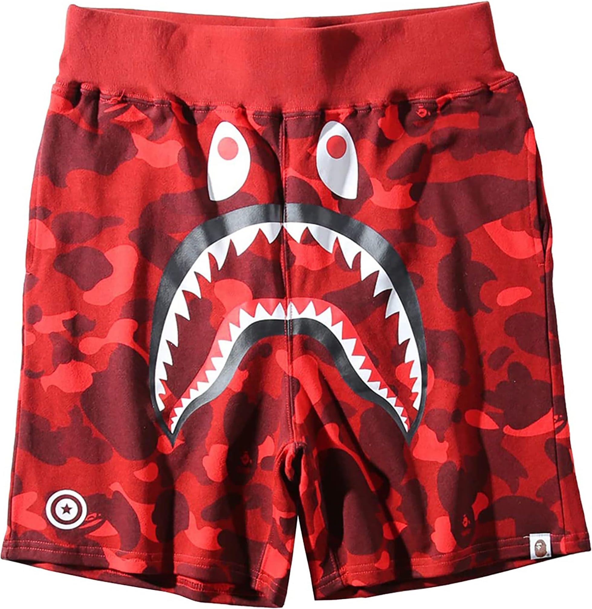 Unisex Bape Shorts Shark Mouth Pattern Shorts Fashion Sports Pants Summer Beach Shorts Sports Pants Jogging Short