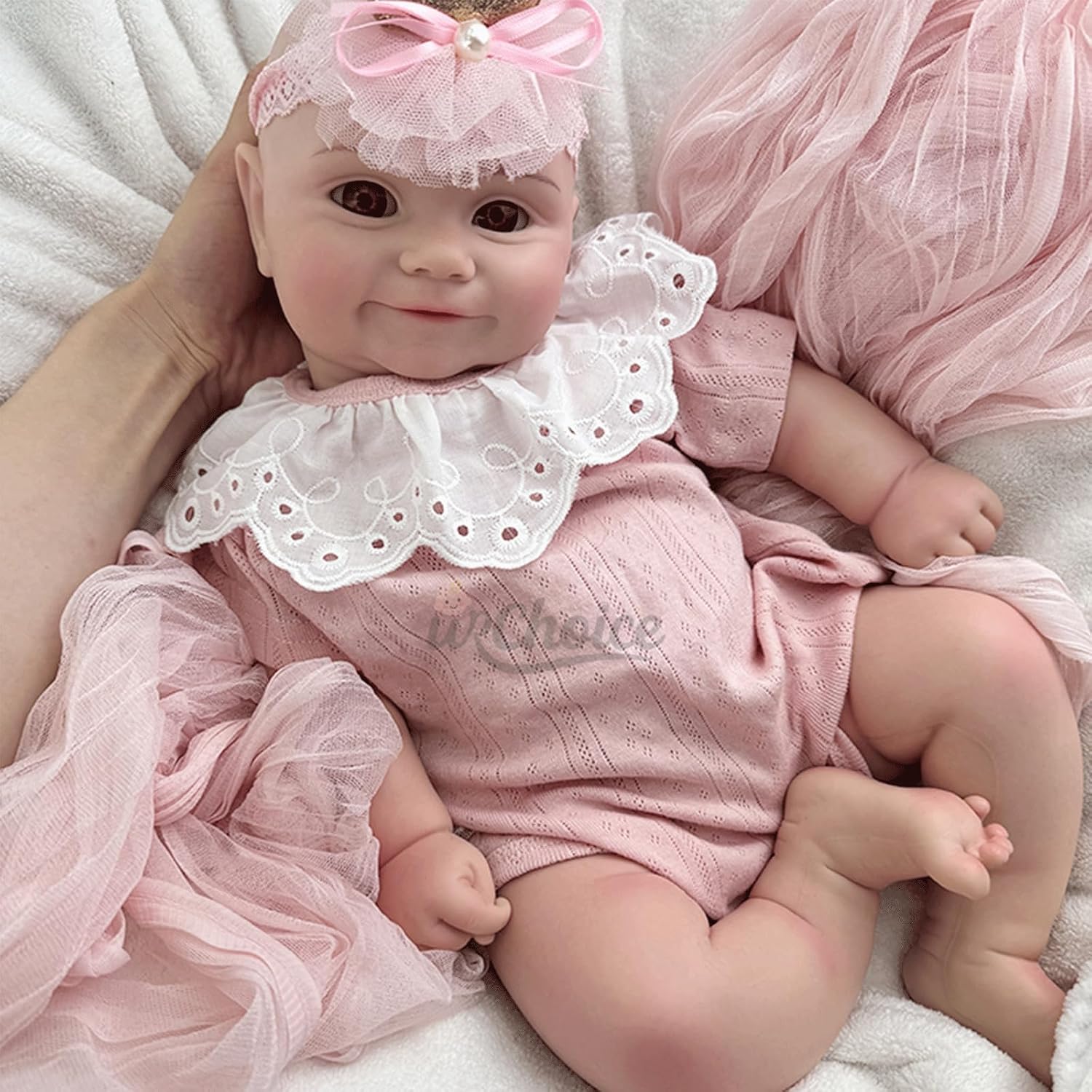 Realistic Reborn Baby Dolls Girl Silicone Full Body 20 Inch Lifelike Newborn Doll That Look Real Life Infant Babies - Caucasian