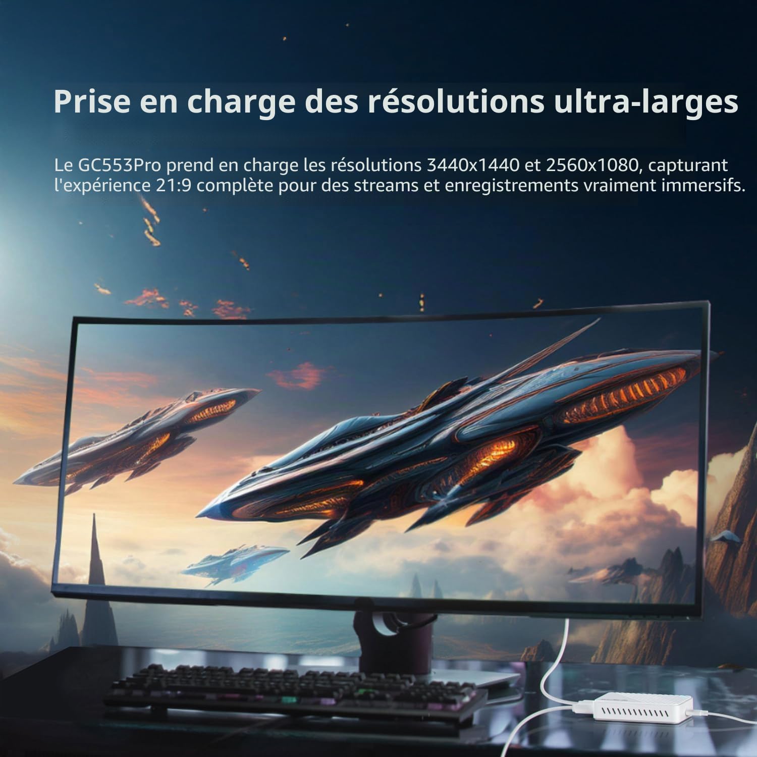 AVerMedia 4K HDMI Capture Card pour Le Streaming, PS5, Xbox, Switch, Périphérique de Capture USB 3.2 pour Twitch, OBS, Discord, Enregistrement à Faible Latence, GC553Pro Live Gamer Ultra S