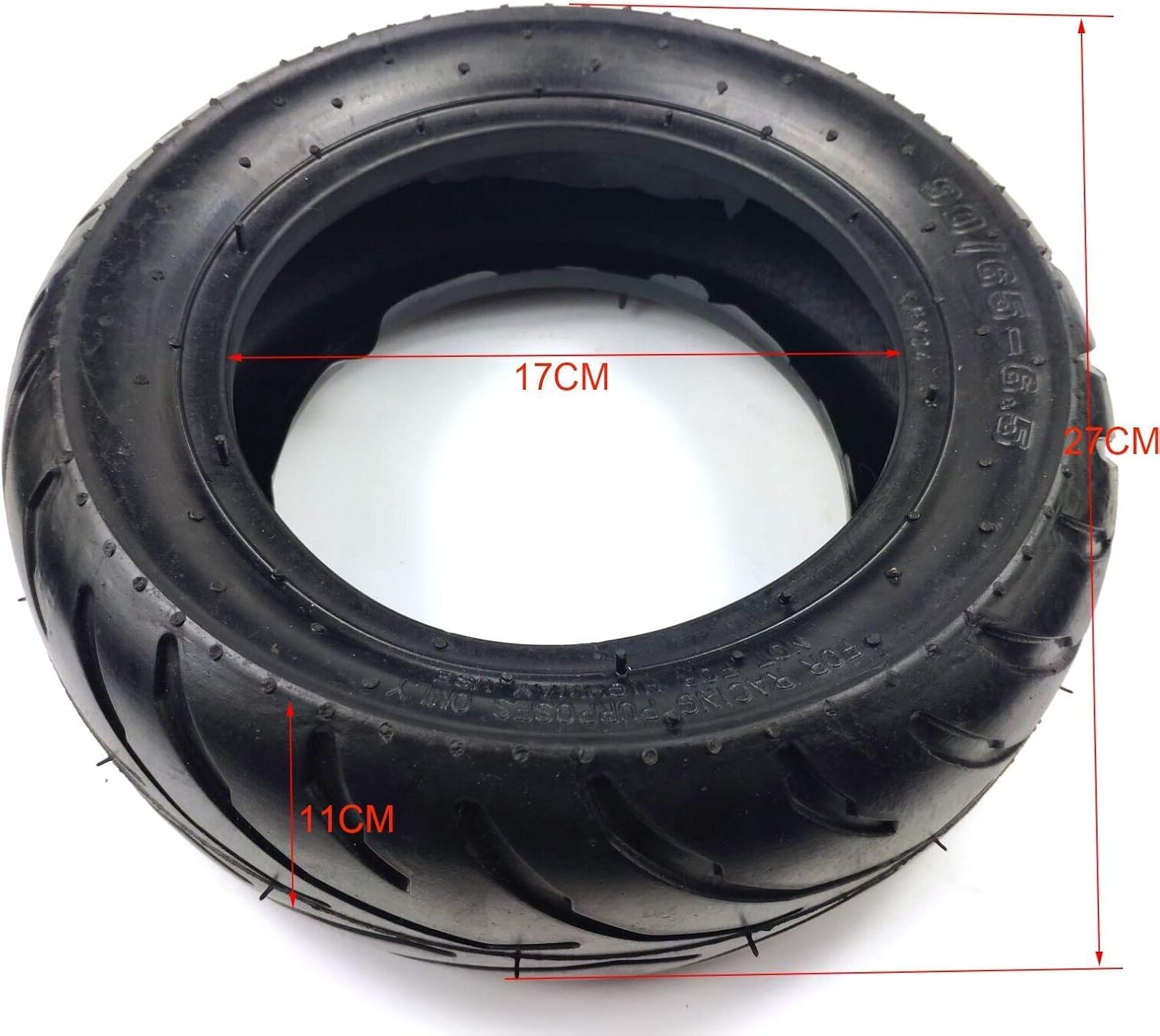90/65-6.5 Outer Tire for 47Cc/49Cc 2 Stoke Air Cooled Mini Pocket Bike Gas Electric Scooter,Safe and Comfort