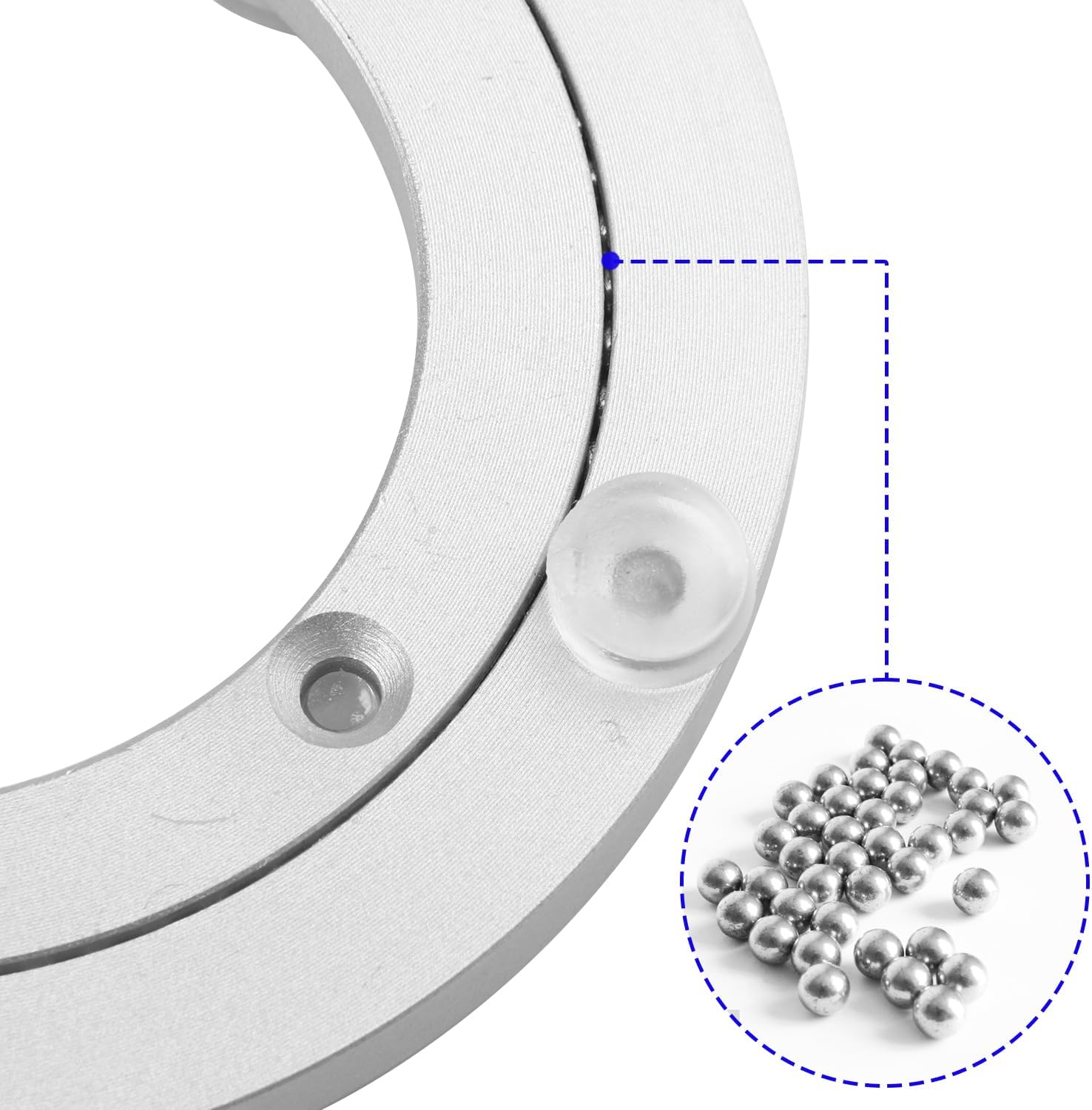 3 Pack 4 Inch Aluminium Alloy Turntables Bearing, Heavy Duty Swivel Turntable Lazy Susan for Round Dining Table, 4" Smooth Swivel Turntable for Lazy Susan Dining Table