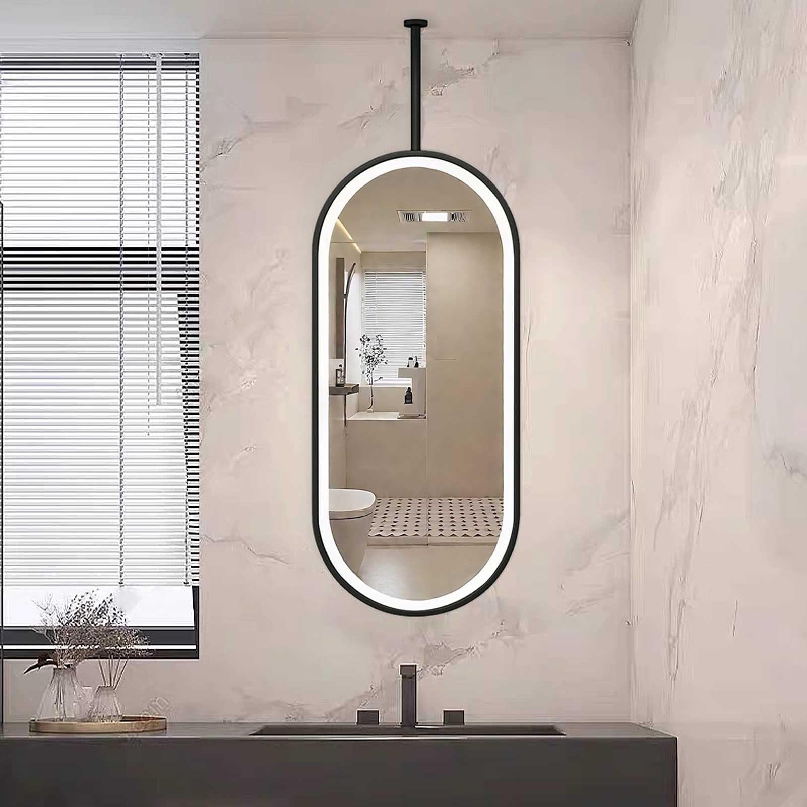 FGXHHS Ceiling-Mounted Anti-Fog LED with Stepless Dimming for Makeup