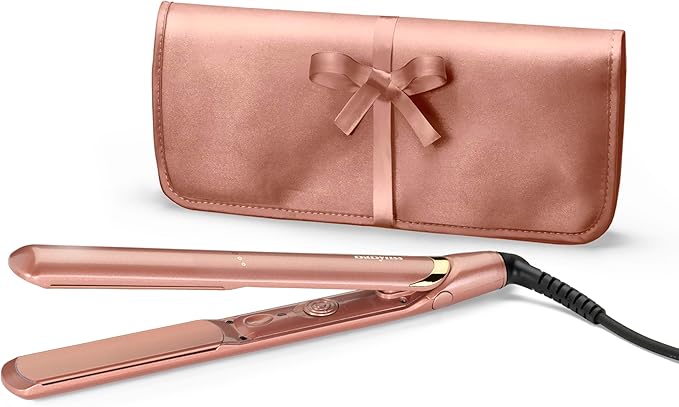 BaByliss Piastra Capelli Rose Gold, Piastre in ceramica, Multi-voltaggio, Pronta all'uso in 15 secondi, 3 Impostazioni di temperatura fino a 235°C, rose gold, 2598PE