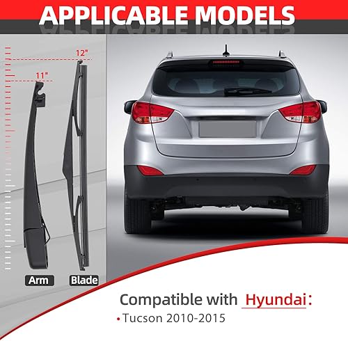 Miniatura 4 de Repuesto para Hyundai Tucson 2010-2015, juego de limpiaparabrisas trasero - OTUAYAUTO Factory OEM Style 988111H000