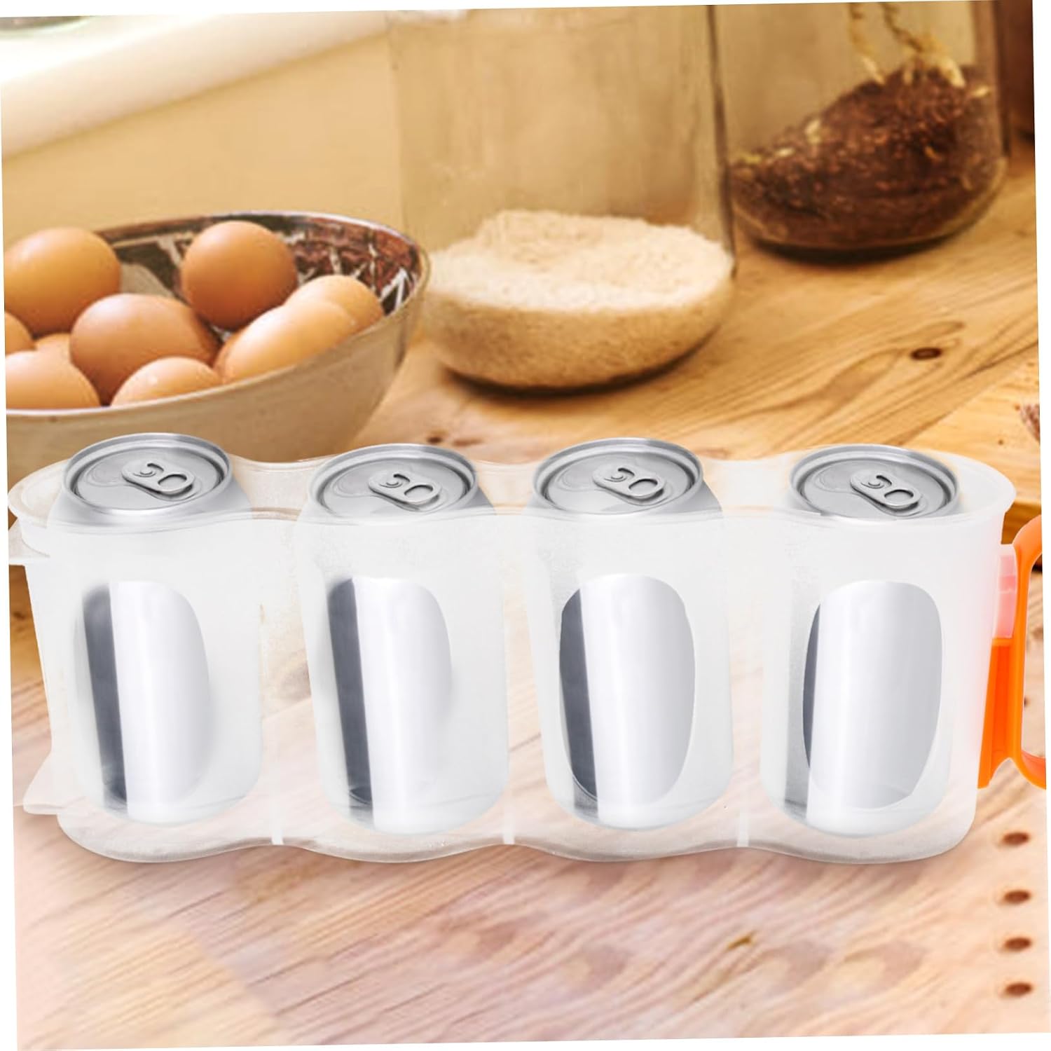 Soda Can Fridge Dispenser Organizer Beverage Storage Bin for Canned Drinks Efficient Refrigerator for Kitchen Bar Cafe Capacity Holder