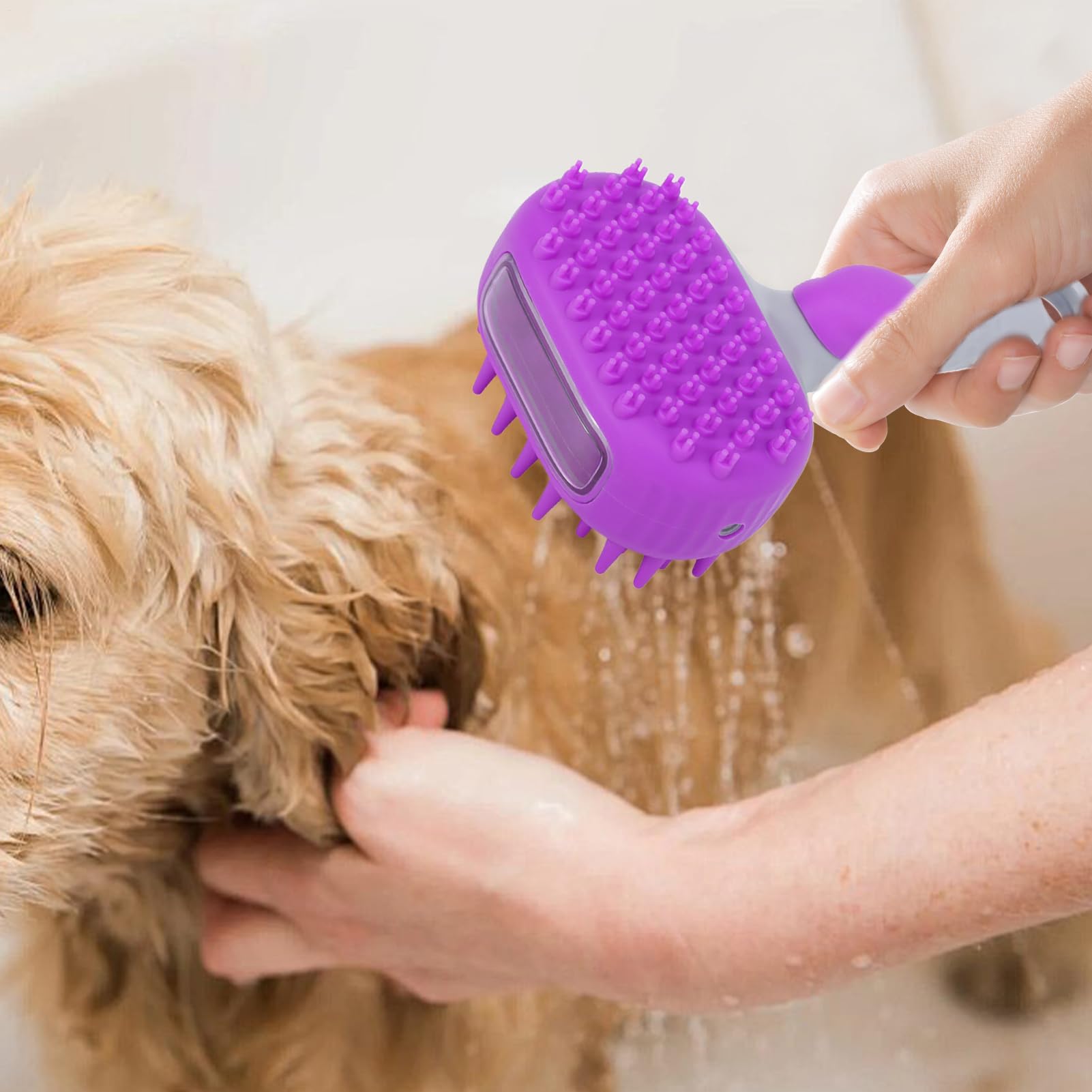 Cepillo Alisador De Vapor Para Gatos Cepillo De Vapor Para Mascotas | Doble Cara Antienredos Peine Masajeador Limpieza Profunda Para Razas Medianas Pelo Corto Y Largo Cachorros Y