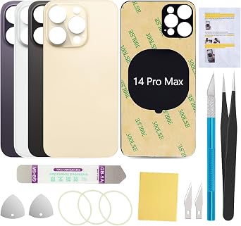 Back Rear Screen Glass Cover Replacement Compatible with iPhone 14 Pro Max 6.7-Inches All Carriers Gold
