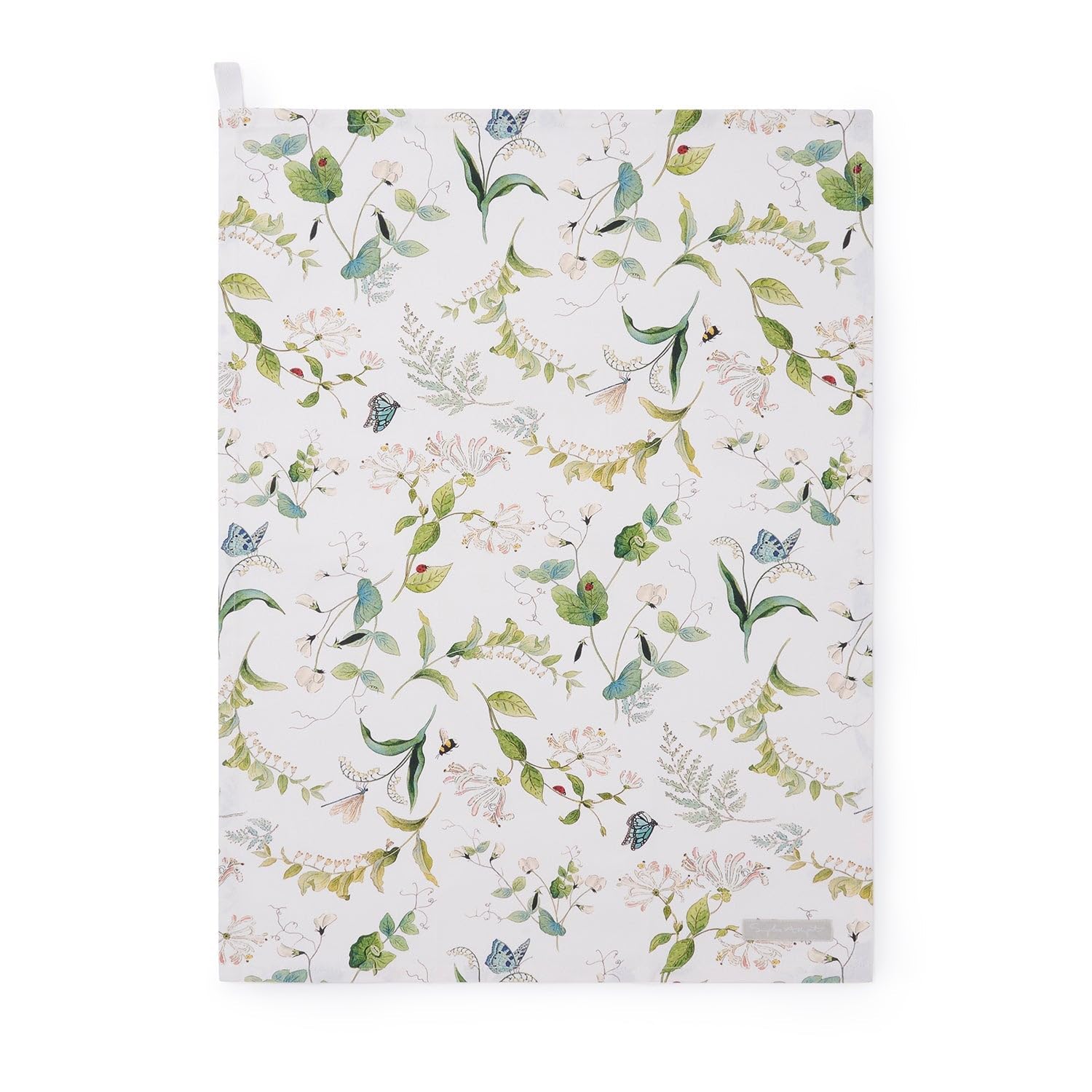Sophie Allport Green Wild Floral Tea Towel