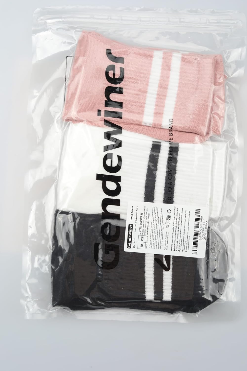 b 3 pair black white pink
